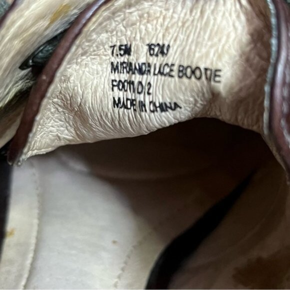 Frye Miranda Lace Heels Booties in Brown Women Size 7.5M - Picture 8 of 9